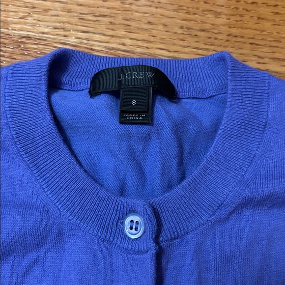 J. Crew Classic Clare Caryn Cotton Cardigan Button Small Lilac Lavender Purple - Picture 5 of 11